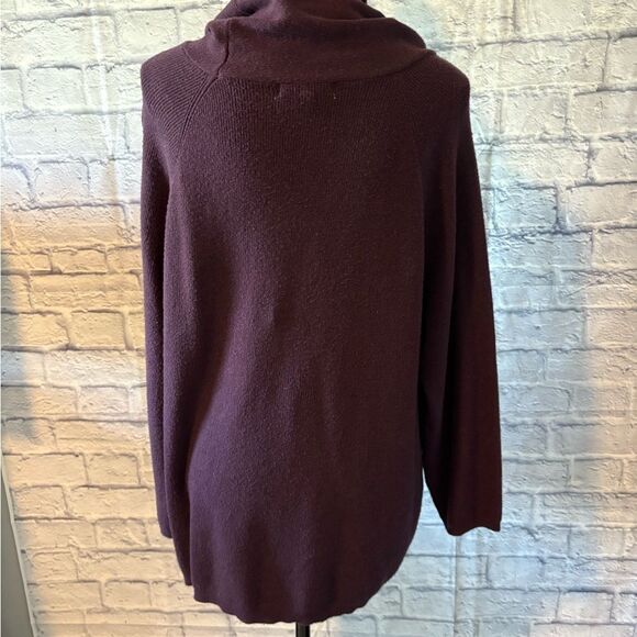 Workshop Republic Clothing Deep Purple Cowl Neck Sweater - Picture 4 of 7